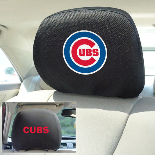 Chicago Cubs Embroidered Head Rest Cover Set - 2 Pieces - Chicago Cubs