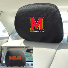 Maryland Terrapins Embroidered Head Rest Cover Set - 2 Pieces