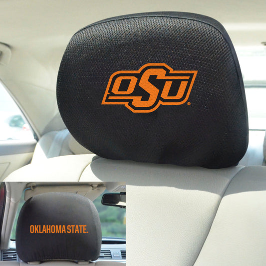 Oklahoma State Cowboys Embroidered Head Rest Cover Set - 2 Pieces