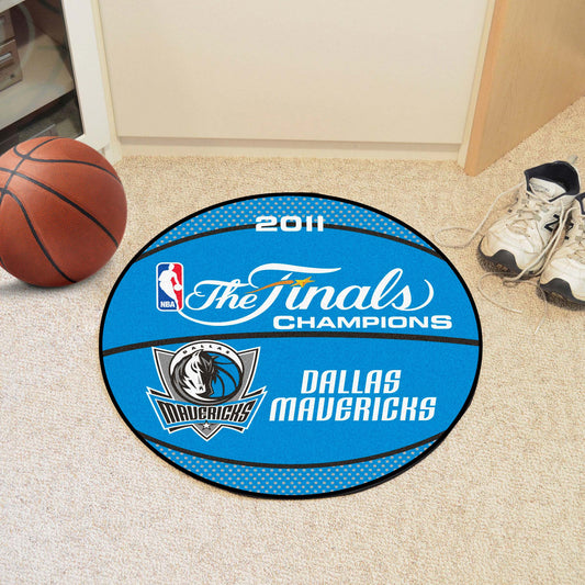 Dallas Mavericks 2011 NBA Champions Basketball Rug - 27in. Diameter - Dallas Mavericks