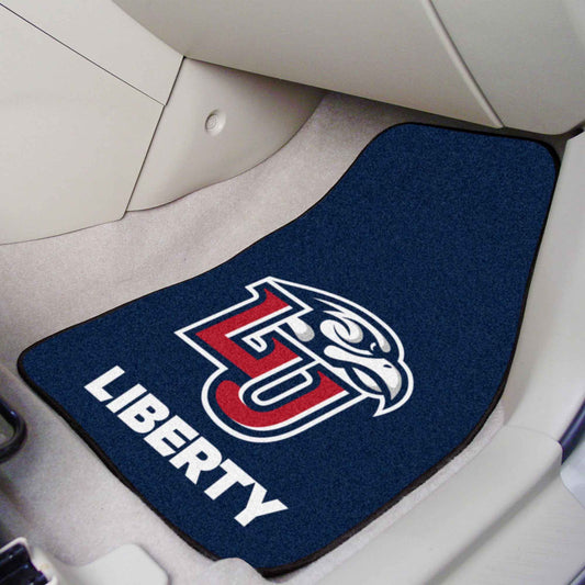 Liberty Flames Front Carpet Car Mat Set - 2 Pieces