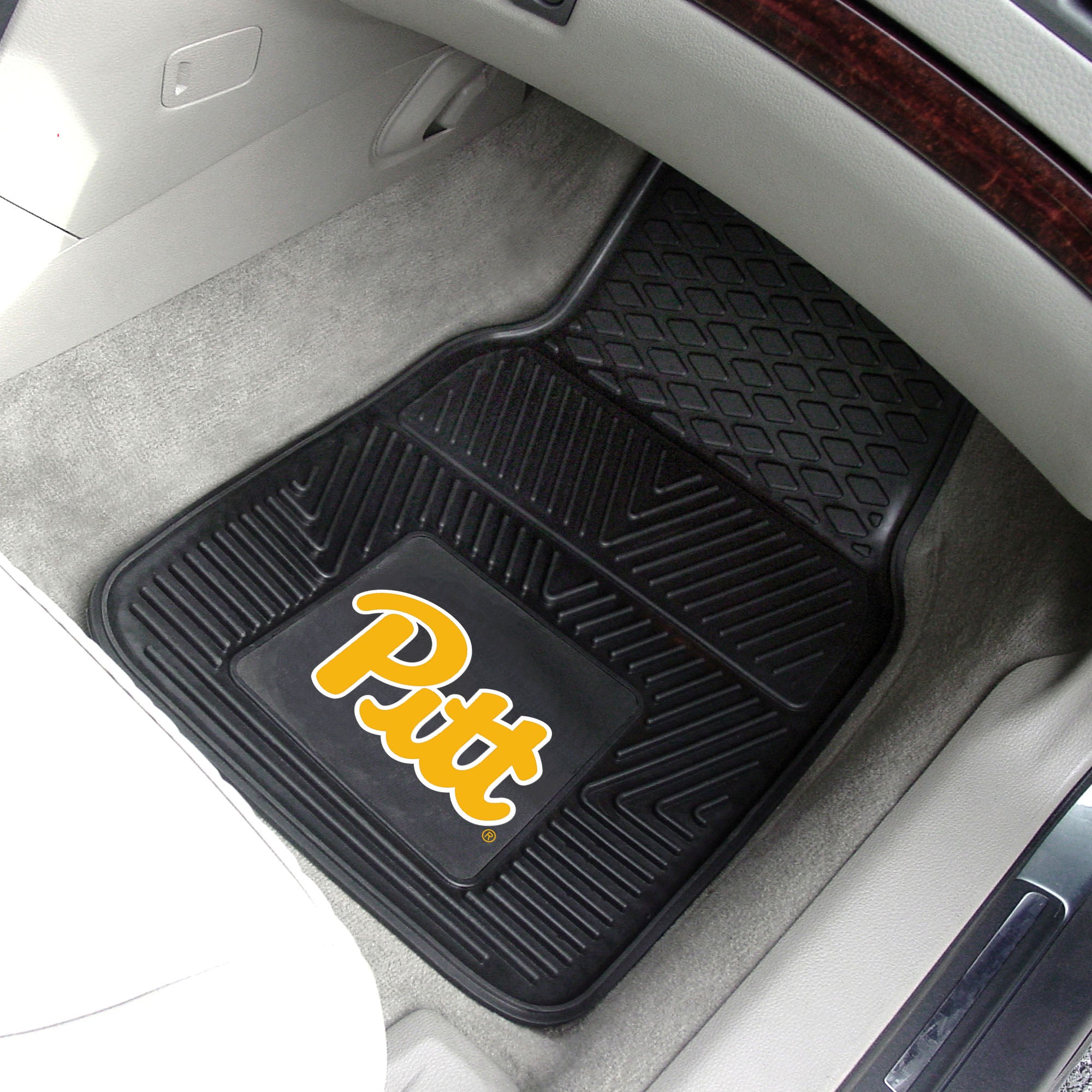 Pitt Panthers Heavy Duty Car Mat Set - 2 Pieces