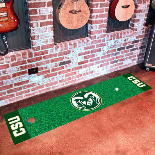 Colorado State Rams Putting Green Mat - 1.5ft. x 6ft. - Colorado State