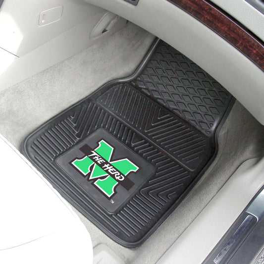 Marshall Thundering Herd Heavy Duty Car Mat Set - 2 Pieces