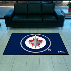 Winnipeg Jets 4X6 High-Traffic Mat with Durable Rubber Backing - Landscape Orientation