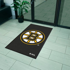 Boston Bruins 3X5 High-Traffic Mat with Durable Rubber Backing - Portrait Orientation - Boston Bruins