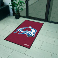 Colorado Avalanche 3X5 High-Traffic Mat with Durable Rubber Backing - Portrait Orientation - Colorado Avalanche