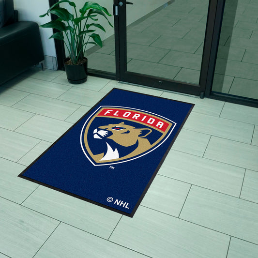 Florida Panthers 3X5 High-Traffic Mat with Durable Rubber Backing - Portrait Orientation - Florida Panthers