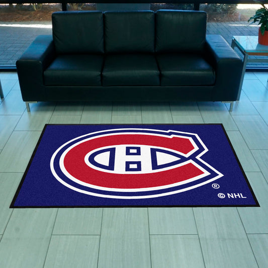 Montreal Canadiens 4X6 High-Traffic Mat with Durable Rubber Backing - Landscape Orientation