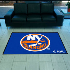 New York Islanders 4X6 High-Traffic Mat with Durable Rubber Backing - Landscape Orientation - New York Islanders