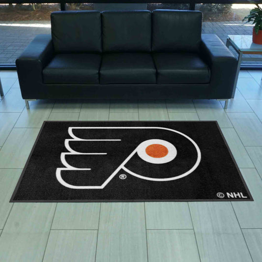 Philadelphia Flyers 4X6 High-Traffic Mat with Durable Rubber Backing - Landscape Orientation