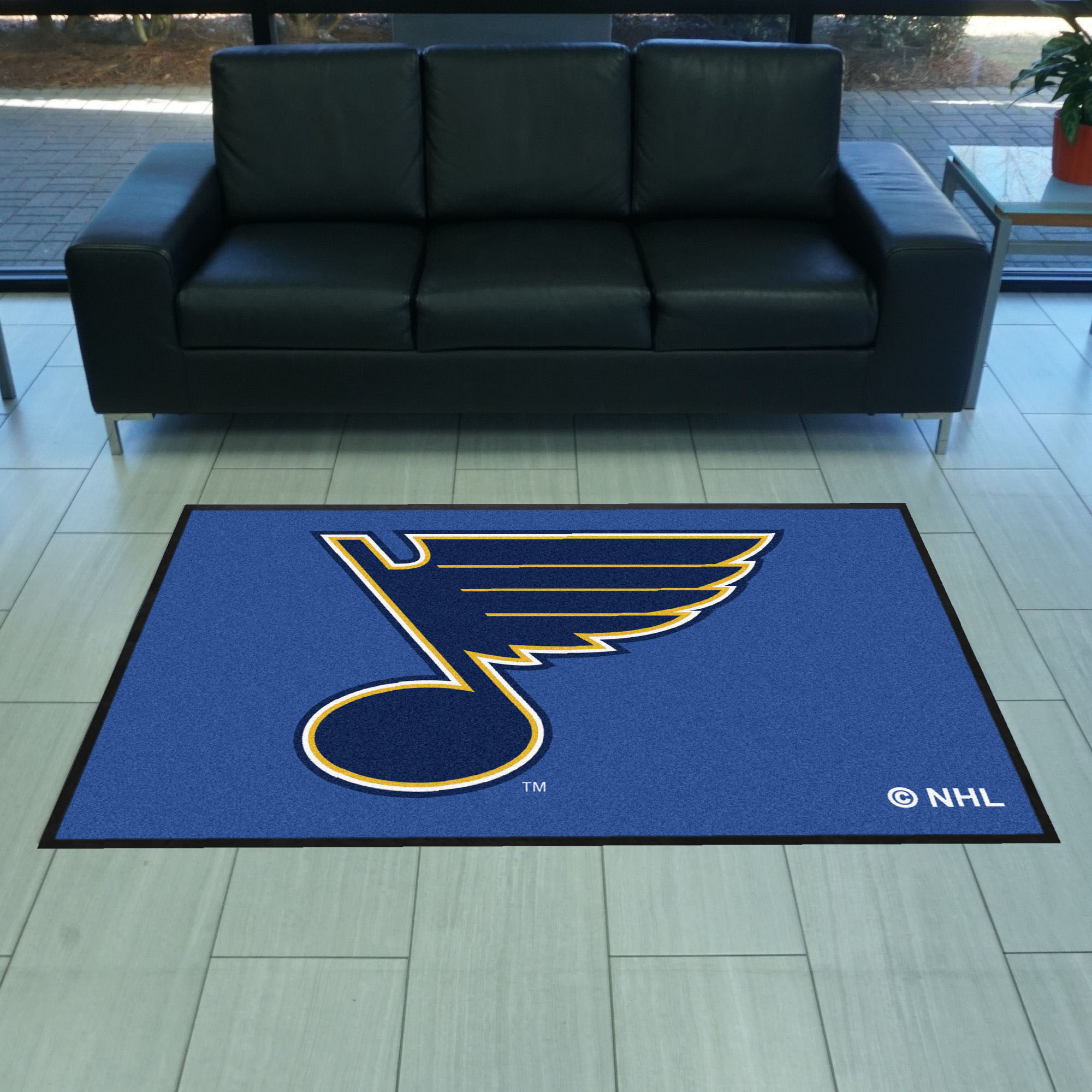 St. Louis Blues 4X6 High-Traffic Mat with Durable Rubber Backing - Landscape Orientation