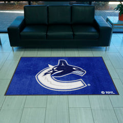 Vancouver Canucks 4X6 High-Traffic Mat with Durable Rubber Backing - Landscape Orientation