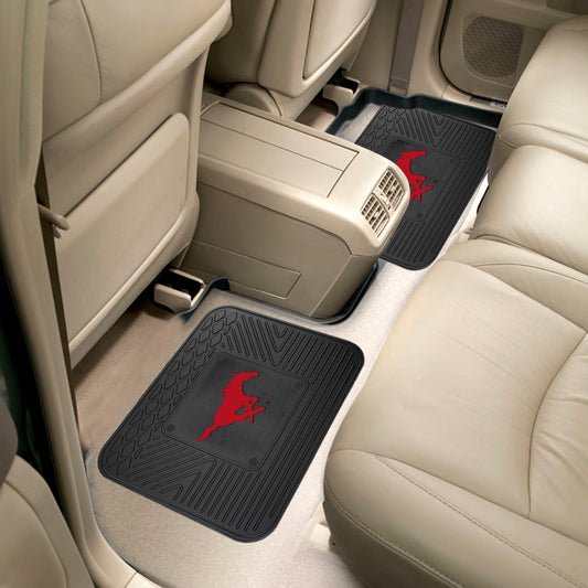 SMU Mustangs Back Seat Car Utility Mats - 2 Piece Set