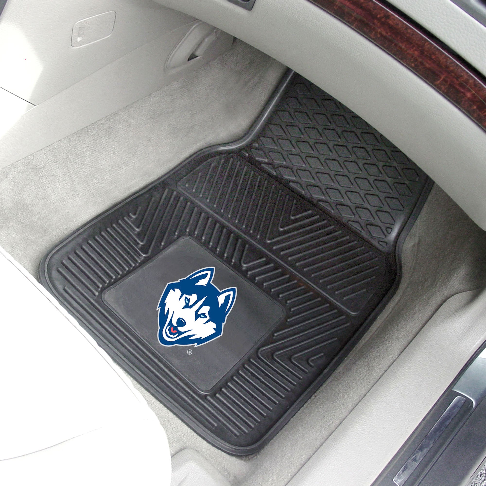 UConn Huskies Heavy Duty Car Mat Set - 2 Pieces