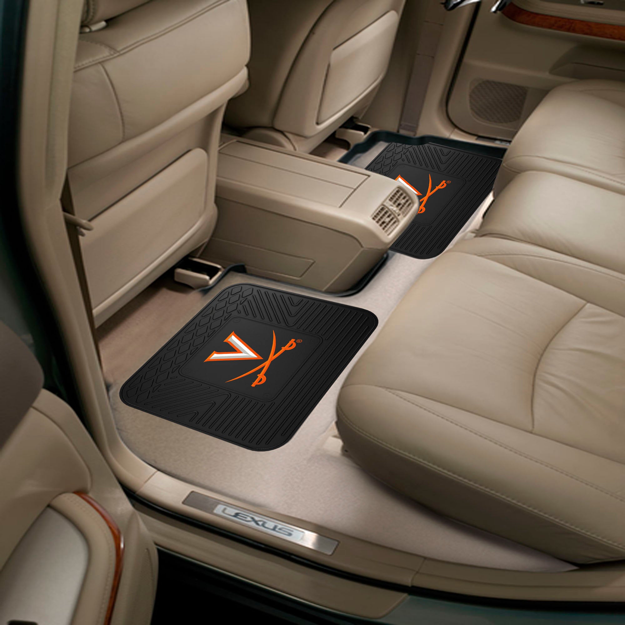 Virginia Cavaliers Back Seat Car Utility Mats - 2 Piece Set