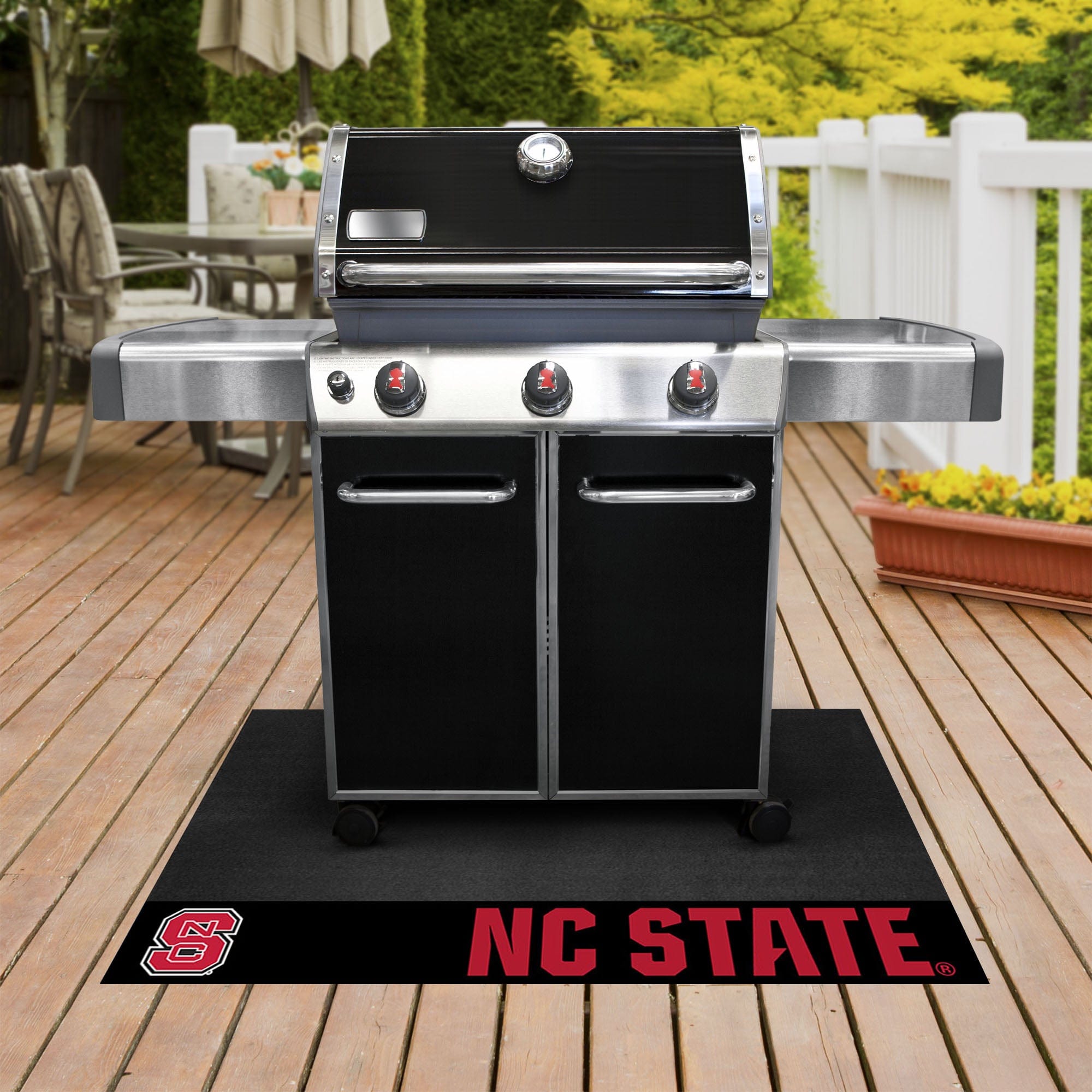 NC State Wolfpack Vinyl Grill Mat - 26in. x 42in., NSC Logo - NC State