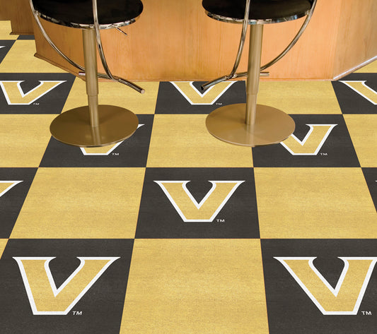 Vanderbilt Commodores Team Carpet Tiles - 45 Sq Ft.