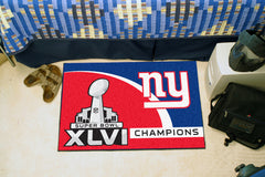 New York Giants Starter Mat Accent Rug - 19in. x 30in., 2012 Super Bowl XLVI Champions