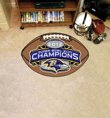 Baltimore Ravens 2013 Super Bowl XLVII Champions Football Rug - 20.5in. x 32.5in. - Baltimore Ravens