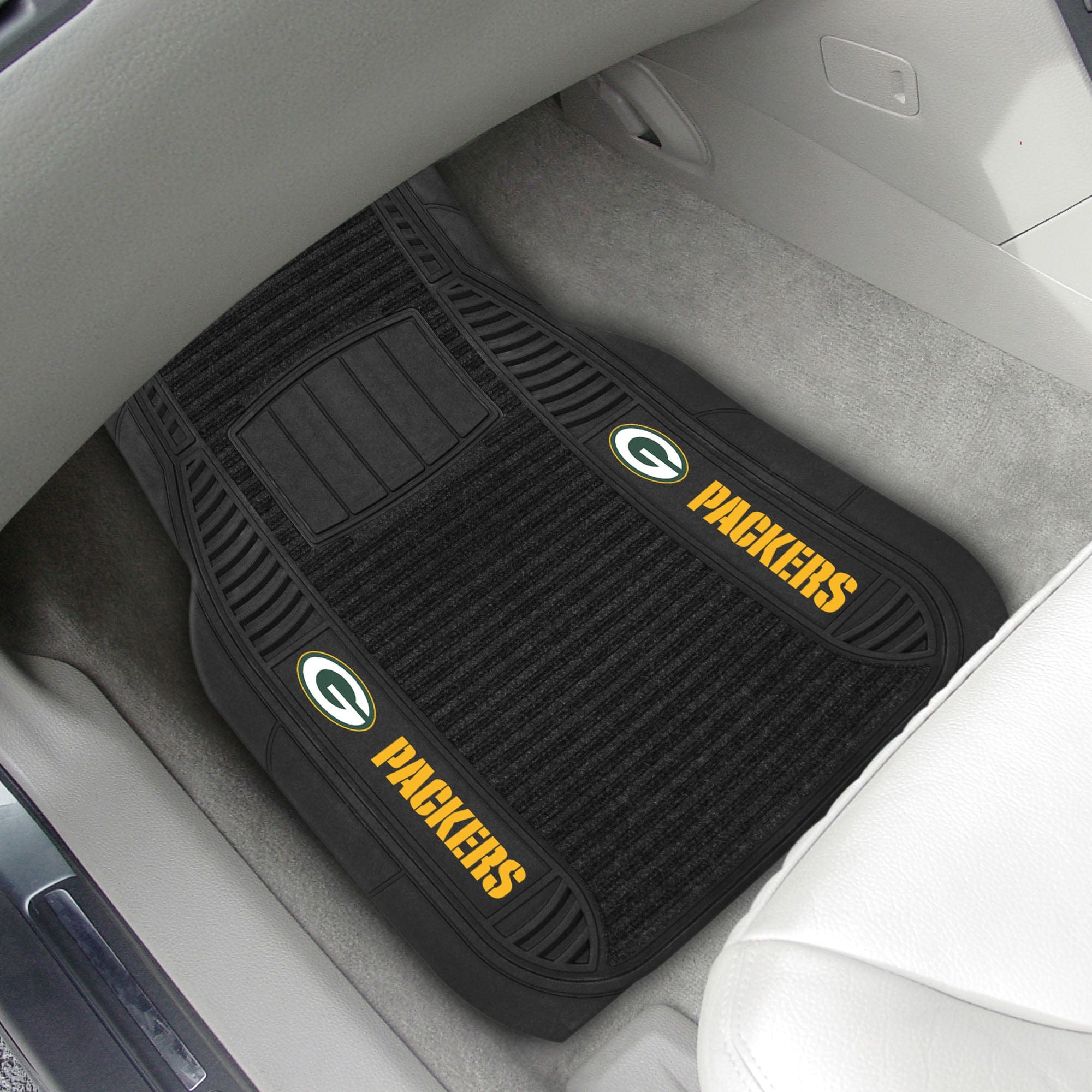 Green Bay Packers 2 Piece Deluxe Car Mat Set - Green Bay Packers