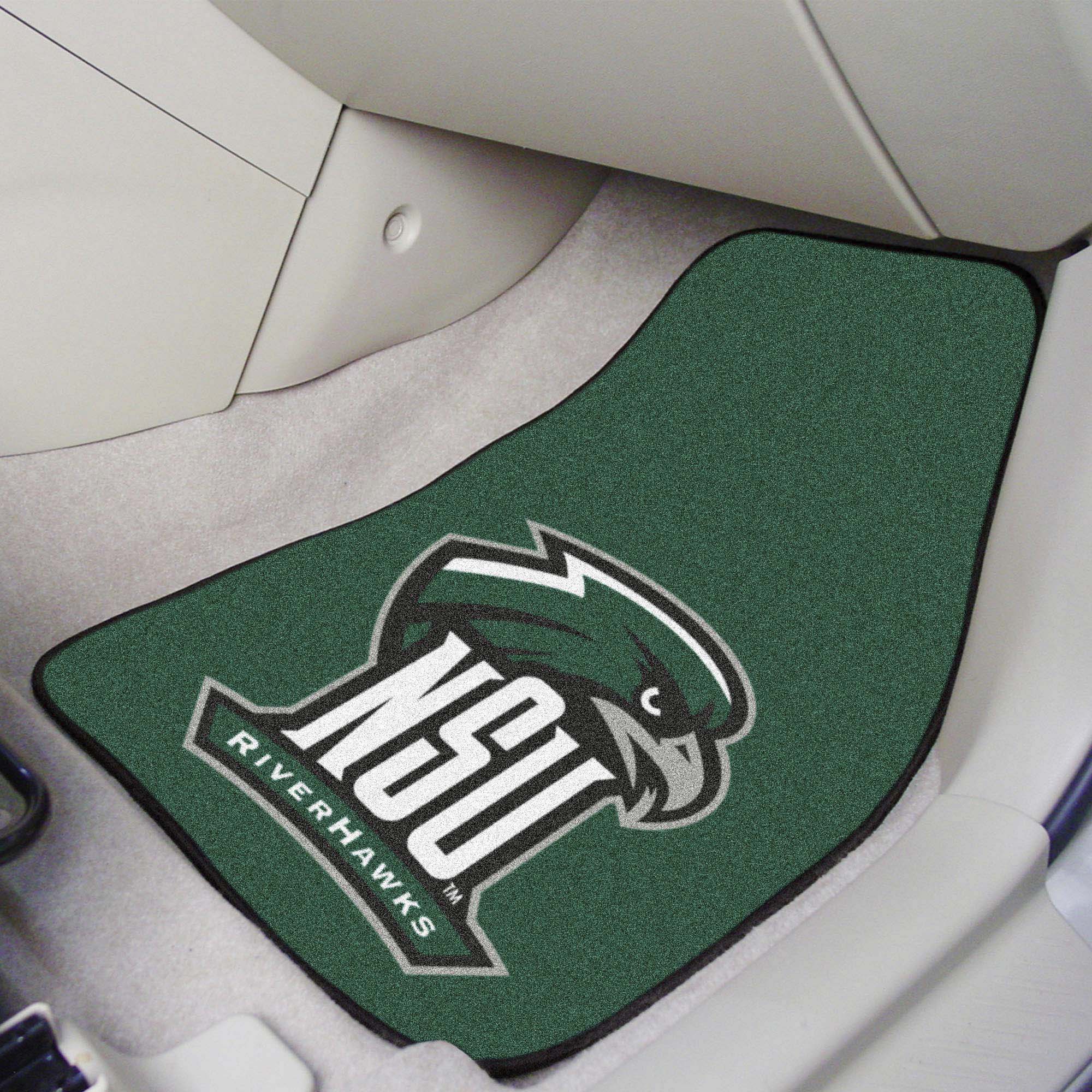 Northeastern State Riverhawks Front Carpet Car Mat Set - 2 Pieces