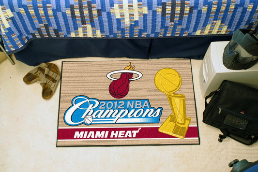 Miami Heat 2012 NBA Champions Starter Mat Accent Rug - 19in. x 30in. - Miami Heat