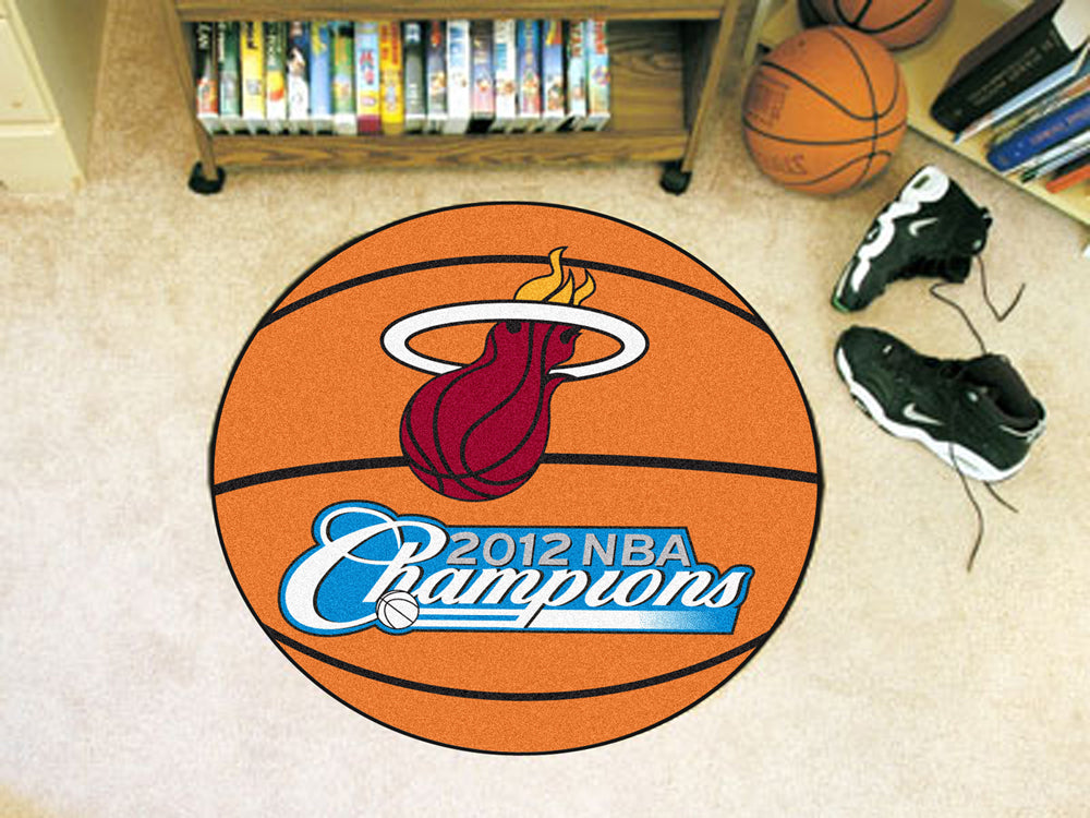 Miami Heat 2012 NBA Champions Basketball Rug - 27in. Diameter - Miami Heat