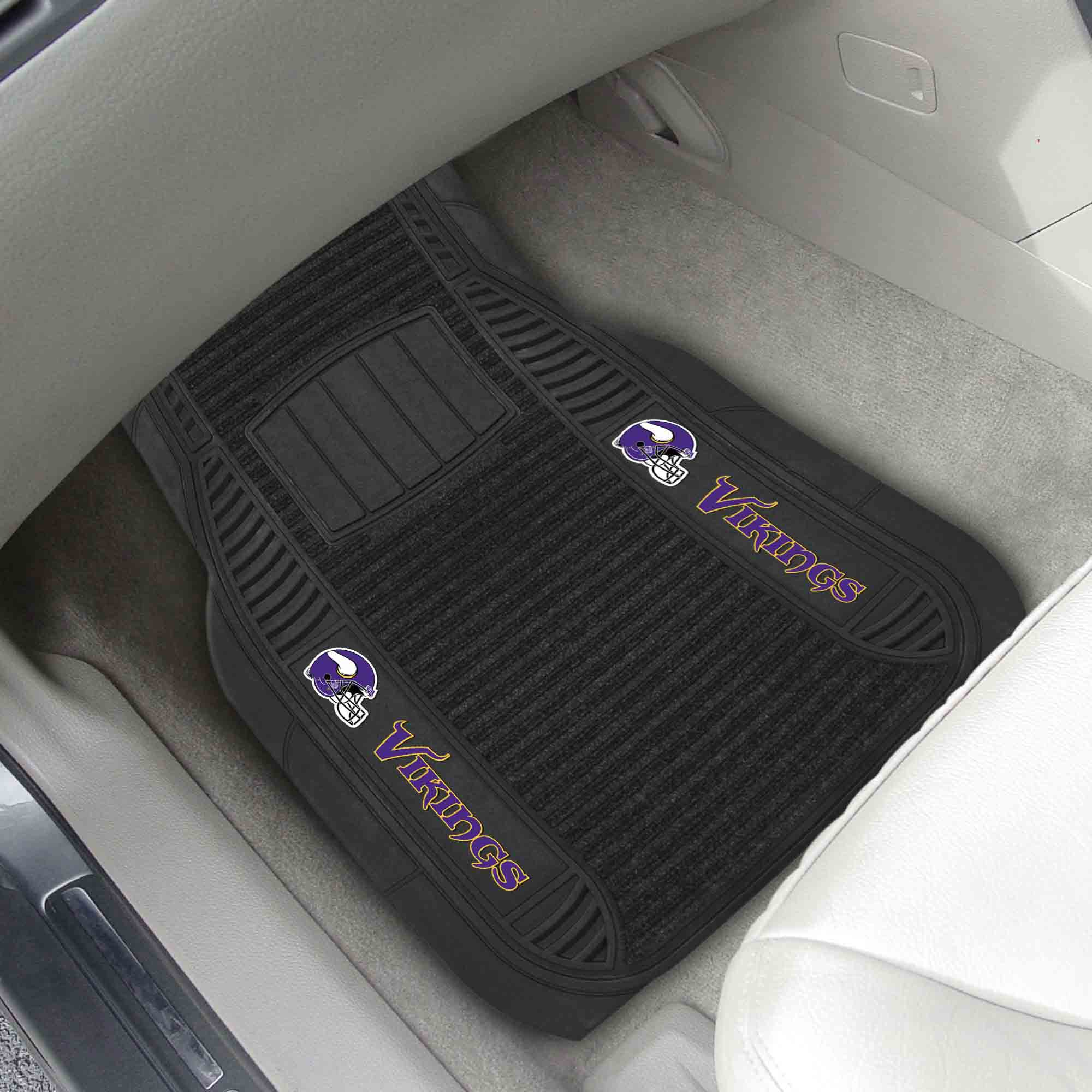 Minnesota Vikings 2 Piece Deluxe Car Mat Set