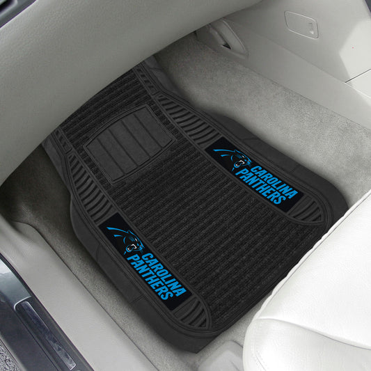 Carolina Panthers 2 Piece Deluxe Car Mat Set - Carolina Panthers