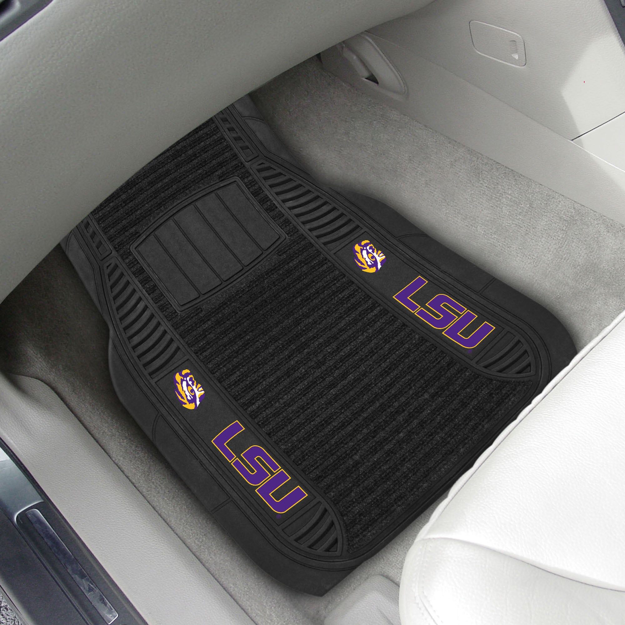 LSU Tigers 2 Piece Deluxe Car Mat Set