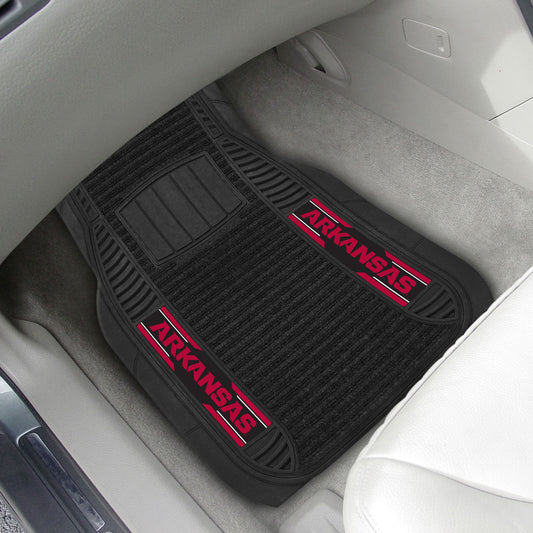 Arkansas Razorbacks 2 Piece Deluxe Car Mat Set