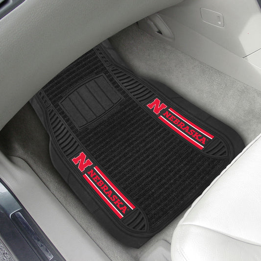 Nebraska Cornhuskers 2 Piece Deluxe Car Mat Set - Nebraska