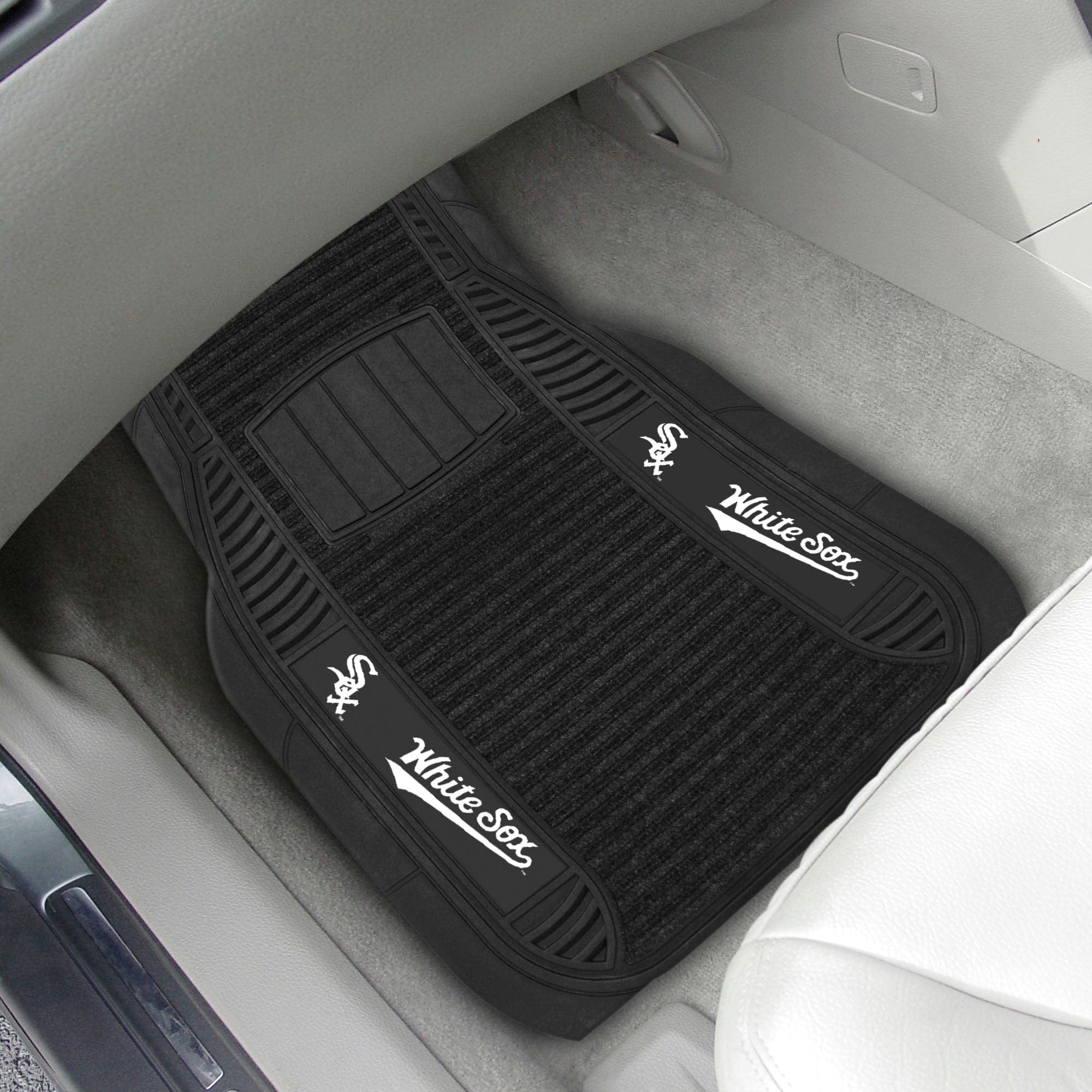 Chicago White Sox 2 Piece Deluxe Car Mat Set - Chicago White Sox