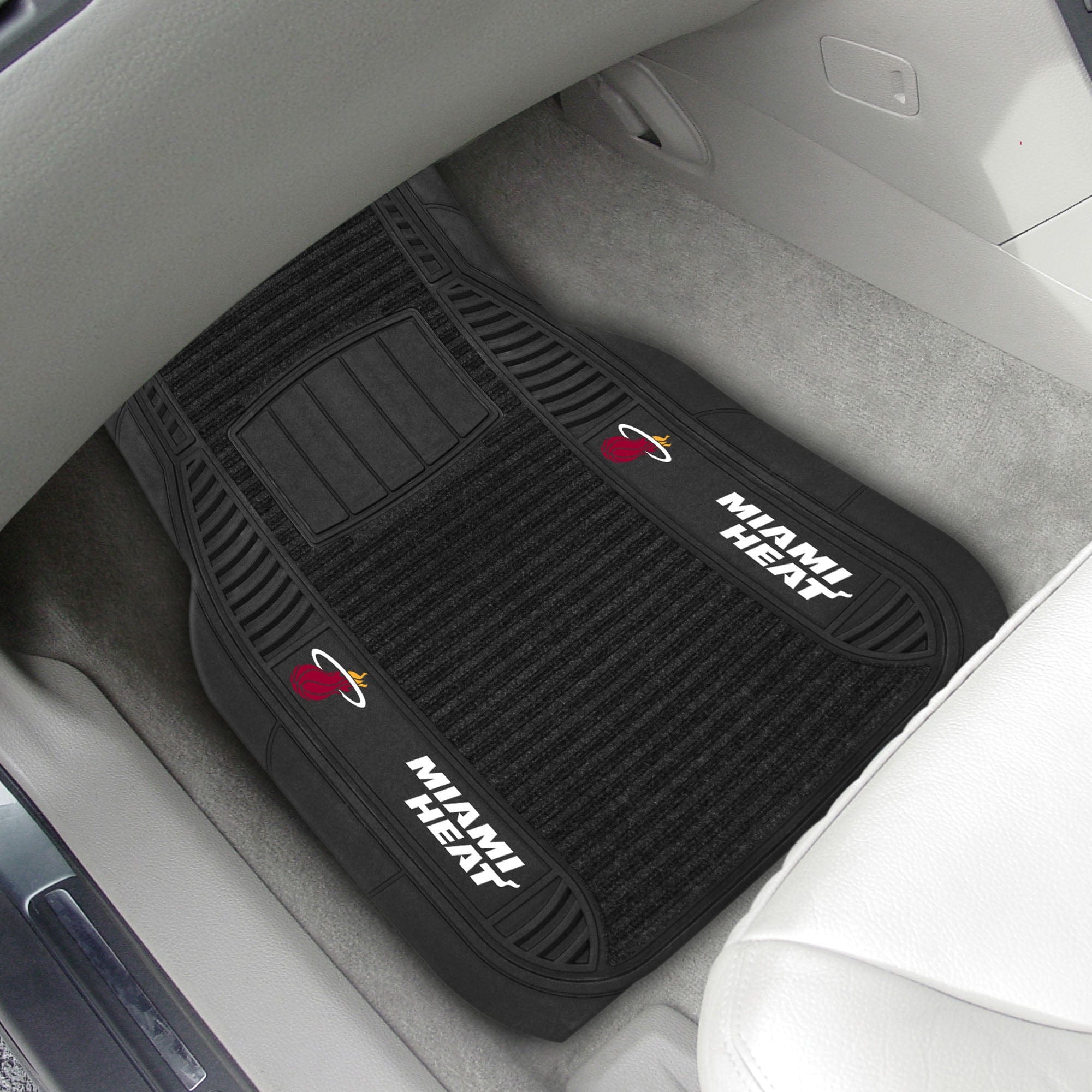 Miami Heat 2 Piece Deluxe Car Mat Set - Miami Heat