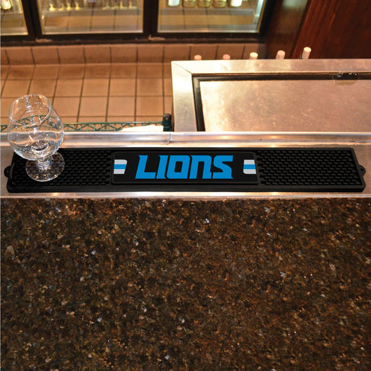 Detroit Lions Bar Drink Mat - 3.25in. x 24in. - Detroit Lions