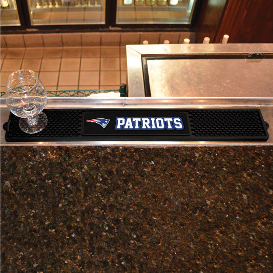 New England Patriots Bar Drink Mat - 3.25in. x 24in. - New England Patriots