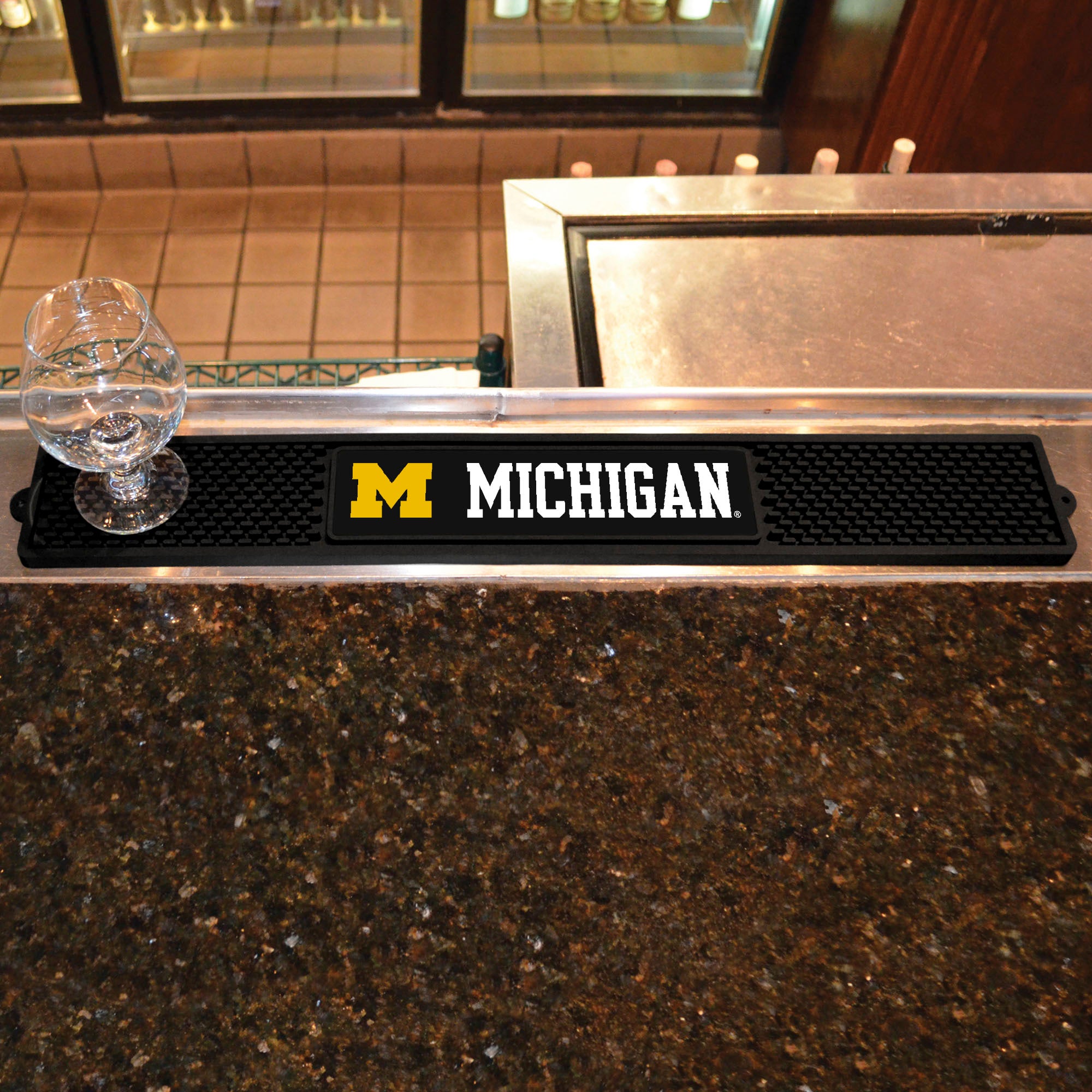 Michigan Wolverines Bar Drink Mat - 3.25in. x 24in.