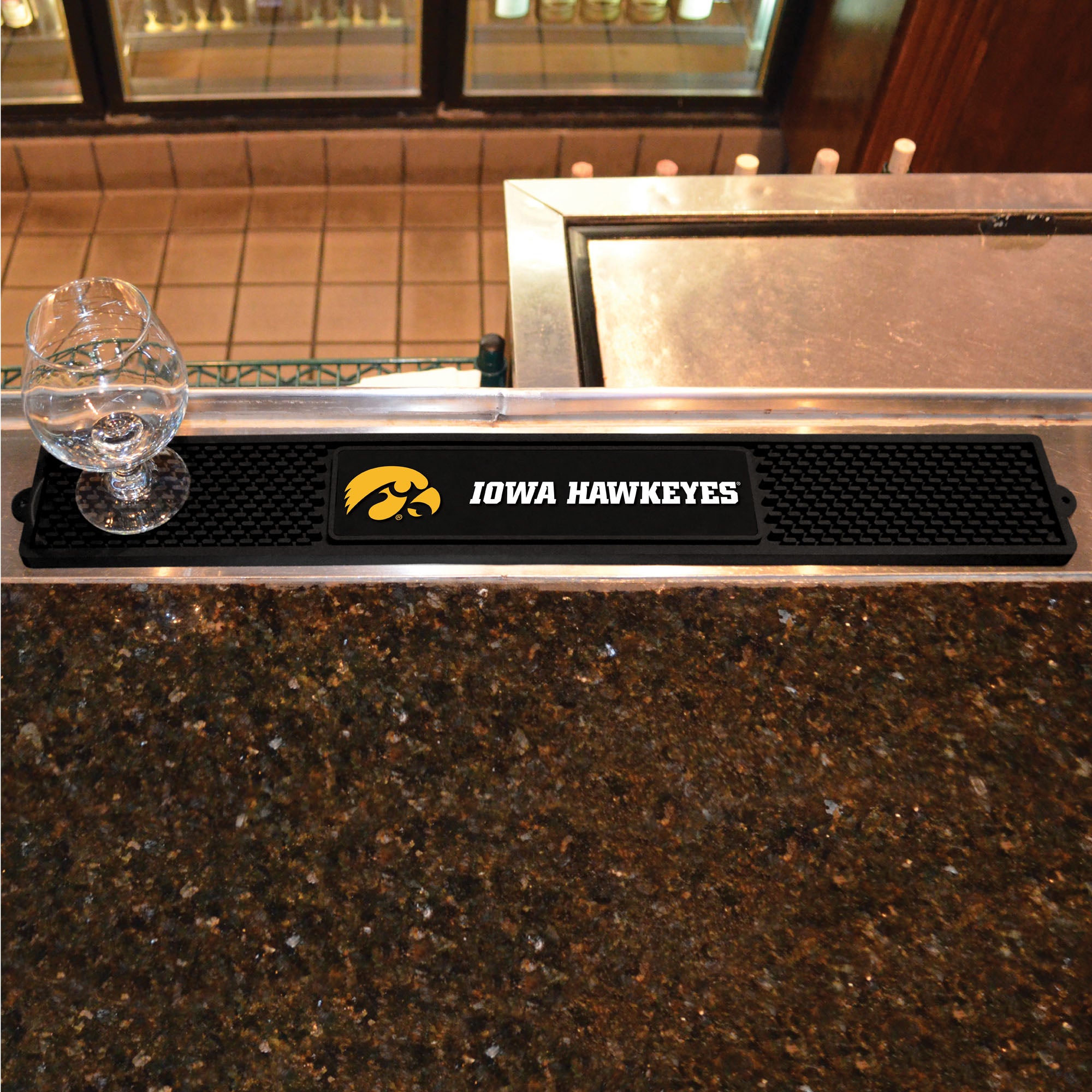 Iowa Hawkeyes Bar Drink Mat - 3.25in. x 24in.