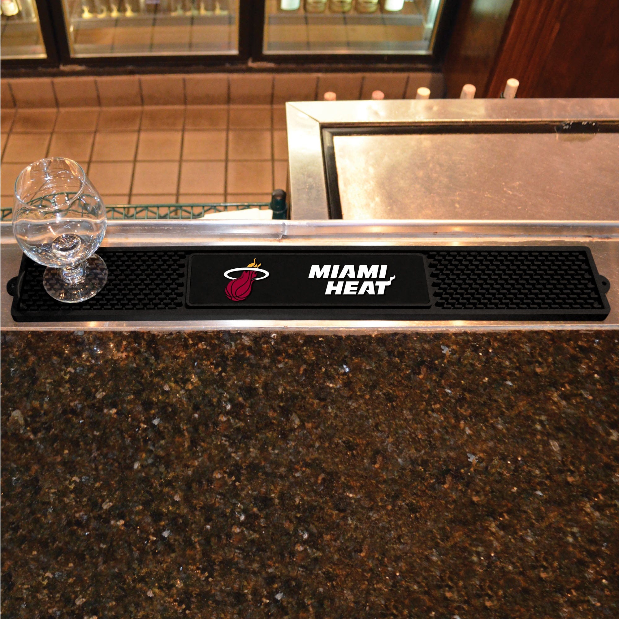 Miami Heat Bar Drink Mat - 3.25in. x 24in. - Miami Heat