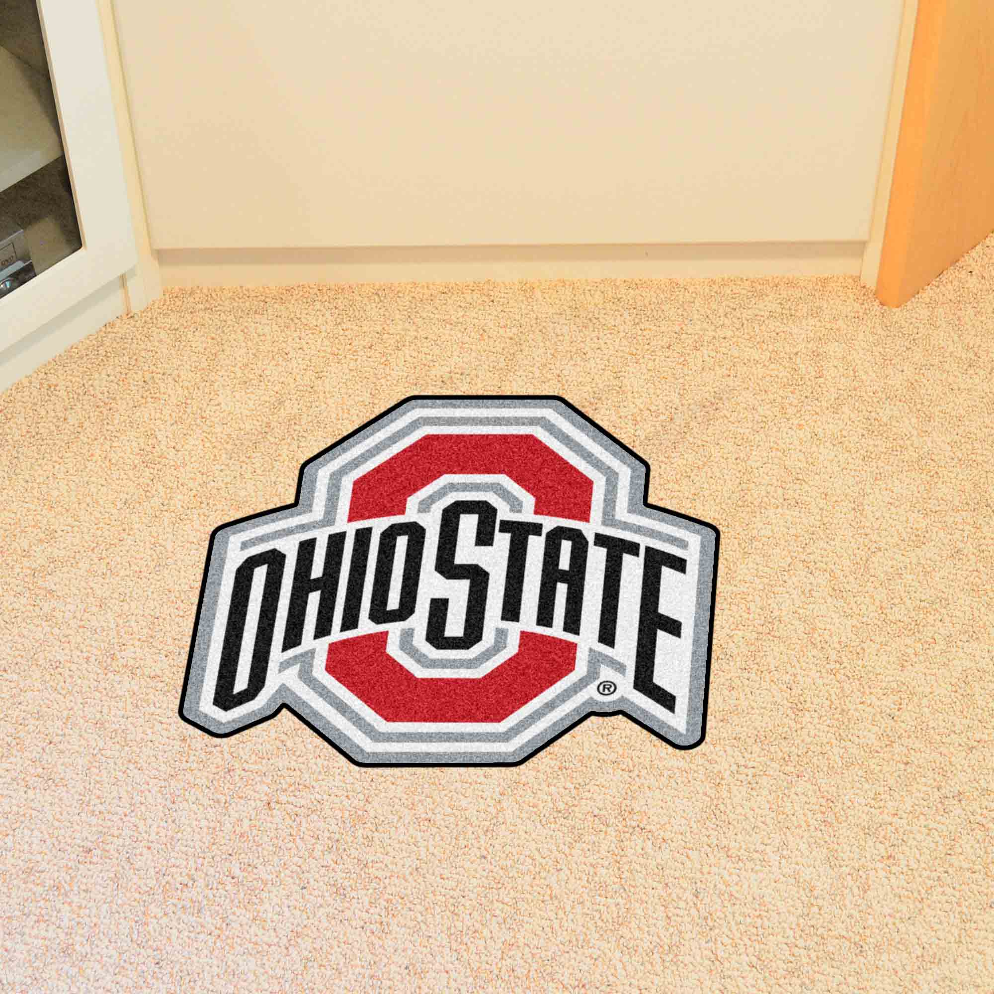 Ohio State Buckeyes Mascot Rug, O Logo