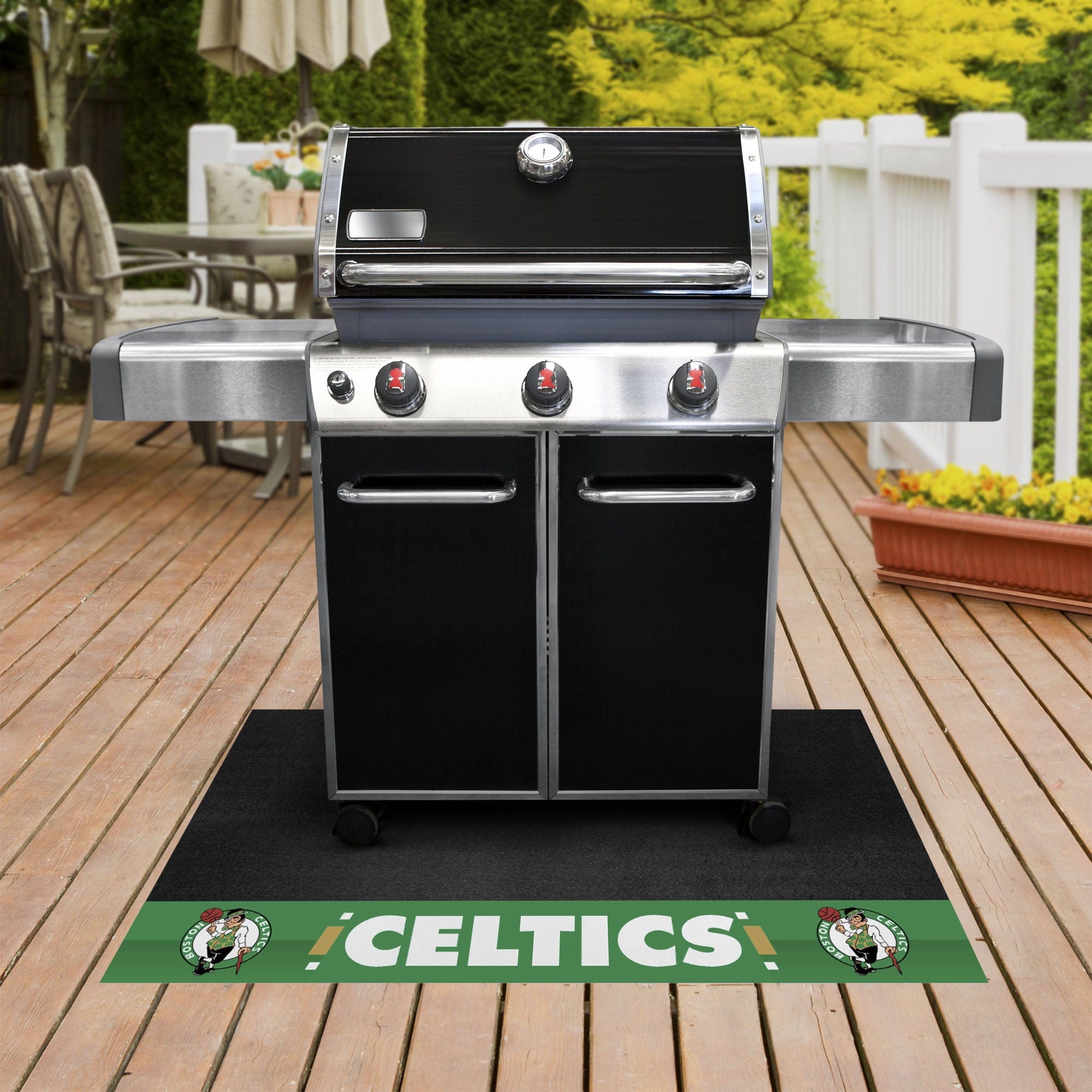 Boston Celtics Vinyl Grill Mat - 26in. x 42in. - Boston Celtics