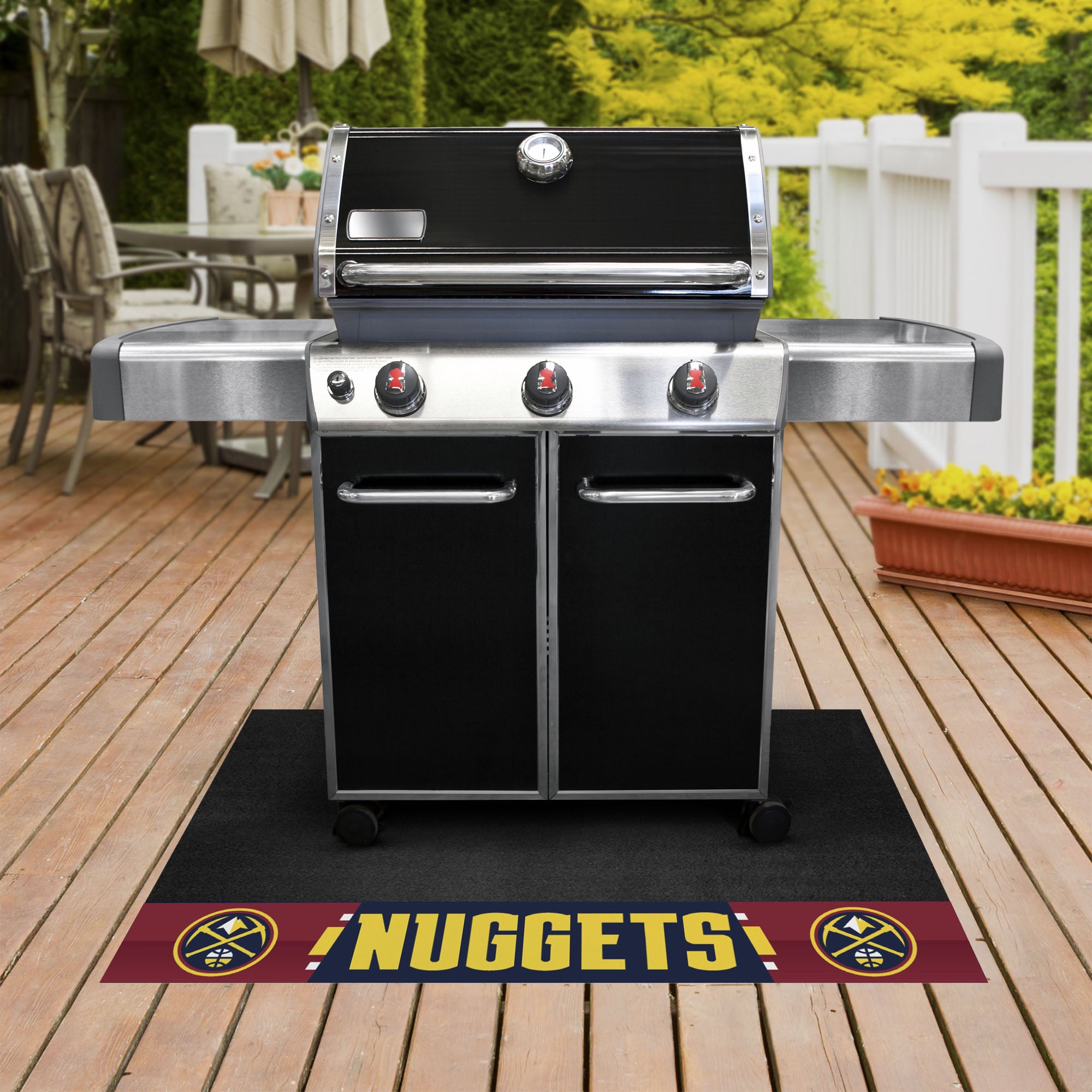 Denver Nuggets Vinyl Grill Mat - 26in. x 42in.