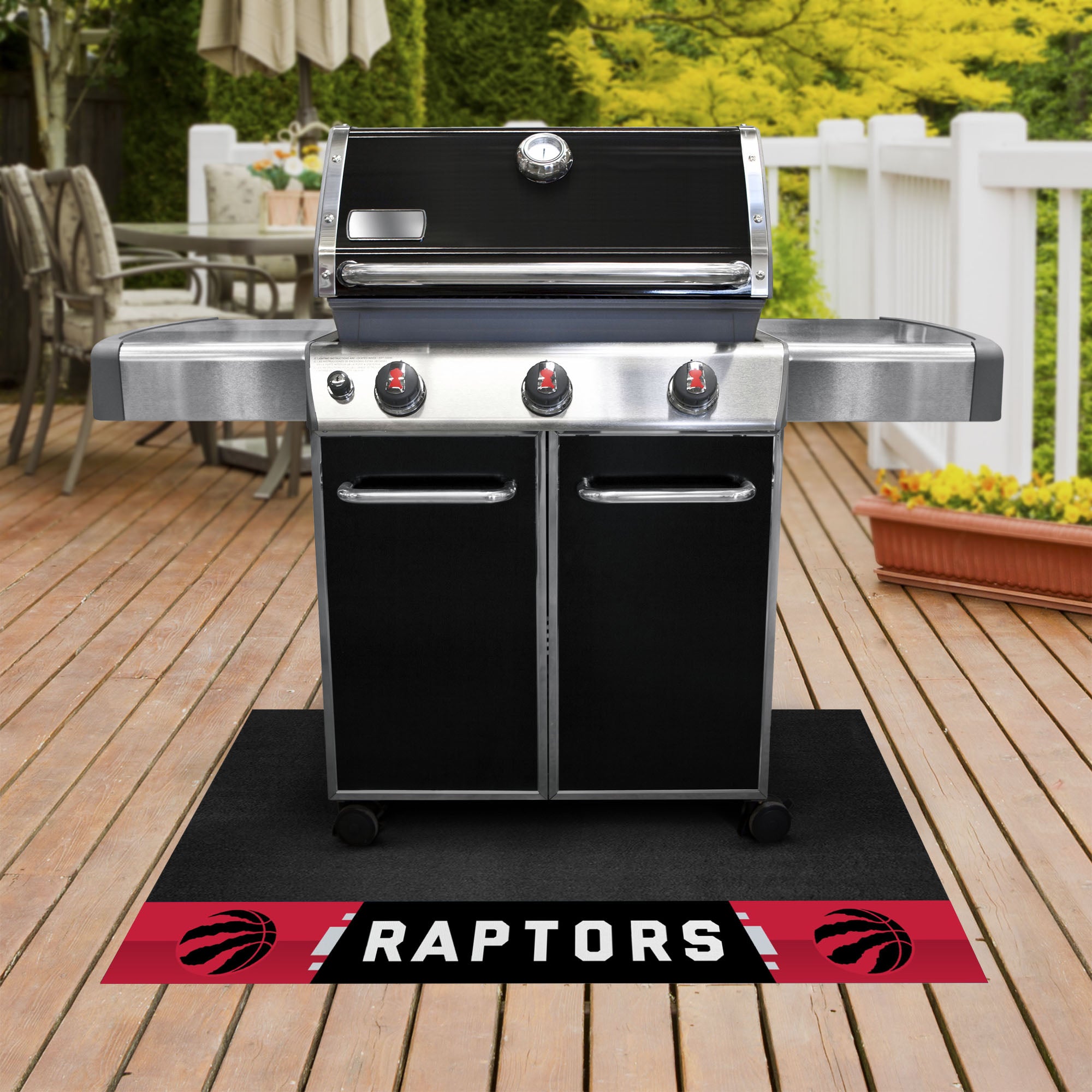 Toronto Raptors Vinyl Grill Mat - 26in. x 42in.