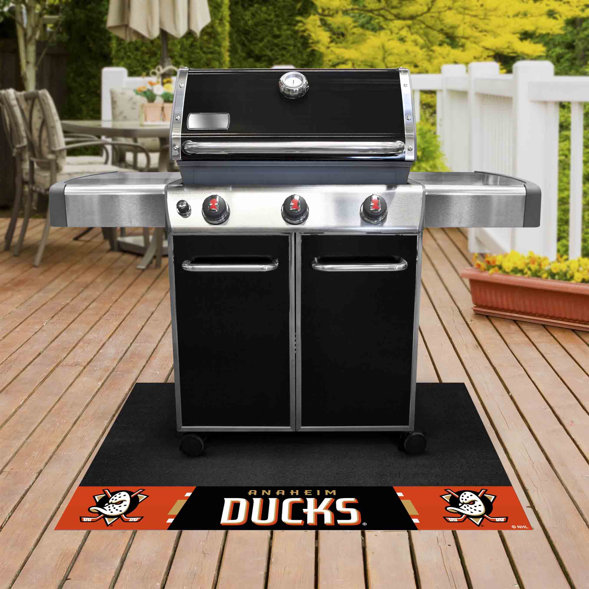 Anaheim Ducks Vinyl Grill Mat - 26in. x 42in.