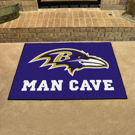 Baltimore Ravens Man Cave All-Star Rug - 34 in. x 42.5 in. - Baltimore Ravens