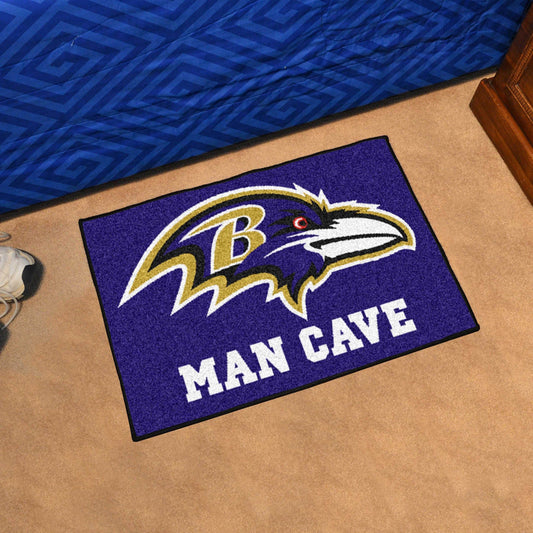 Baltimore Ravens Man Cave Starter Mat Accent Rug - 19in. x 30in. - Baltimore Ravens