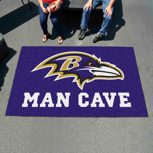 Baltimore Ravens Man Cave Ulti-Mat Rug - 5ft. x 8ft. - Baltimore Ravens