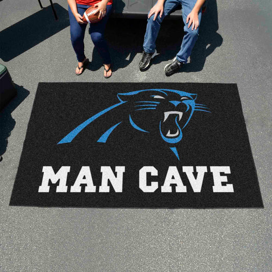 Carolina Panthers Man Cave Ulti-Mat Rug - 5ft. x 8ft. - Carolina Panthers