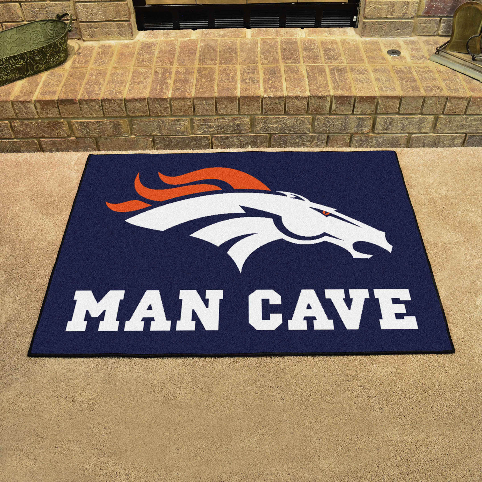 Denver Broncos Man Cave All-Star Rug - 34 in. x 42.5 in.